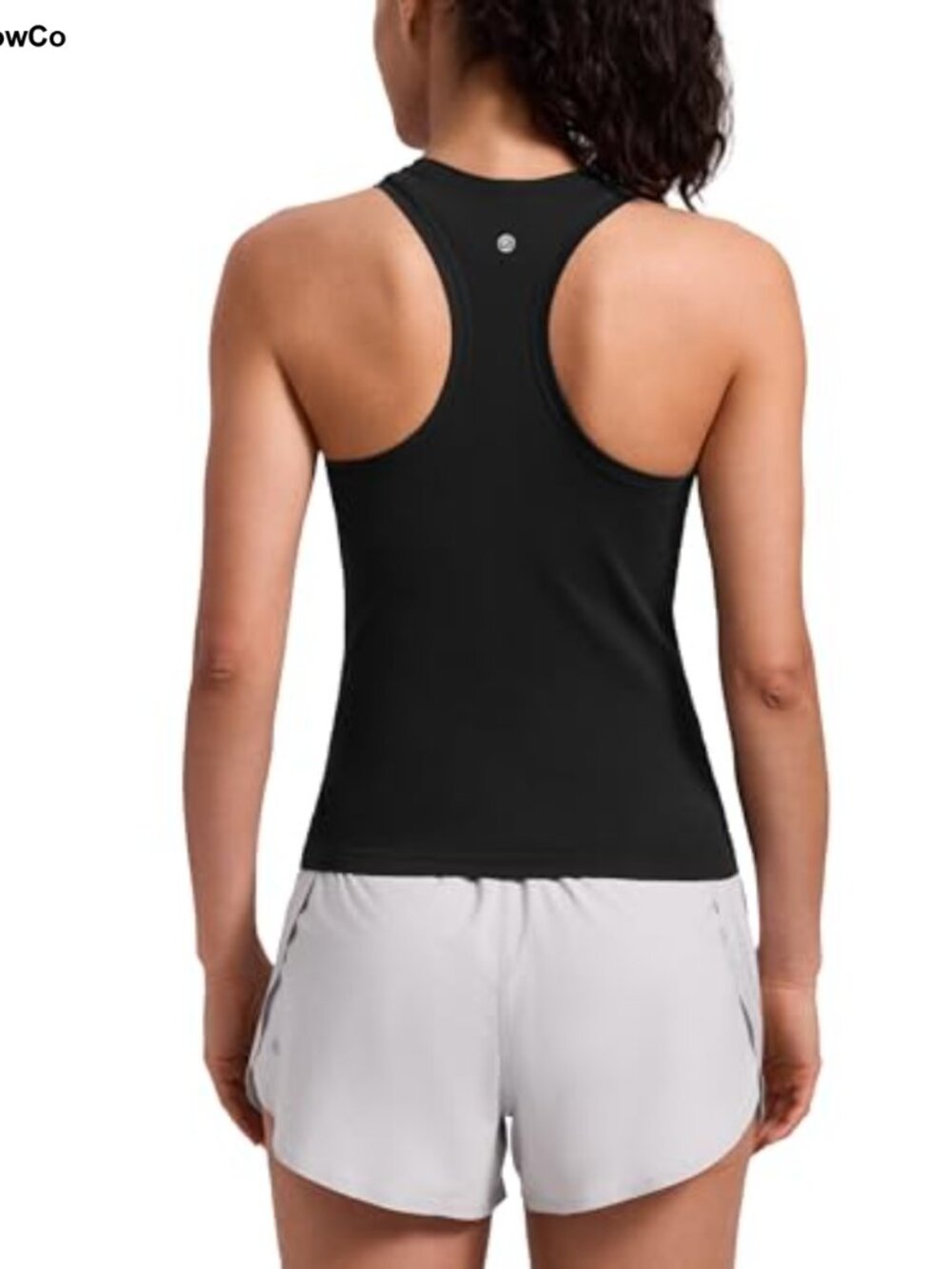 CRZ YOGA Seamless Racerback Tank Top Waist Length Yoga Running